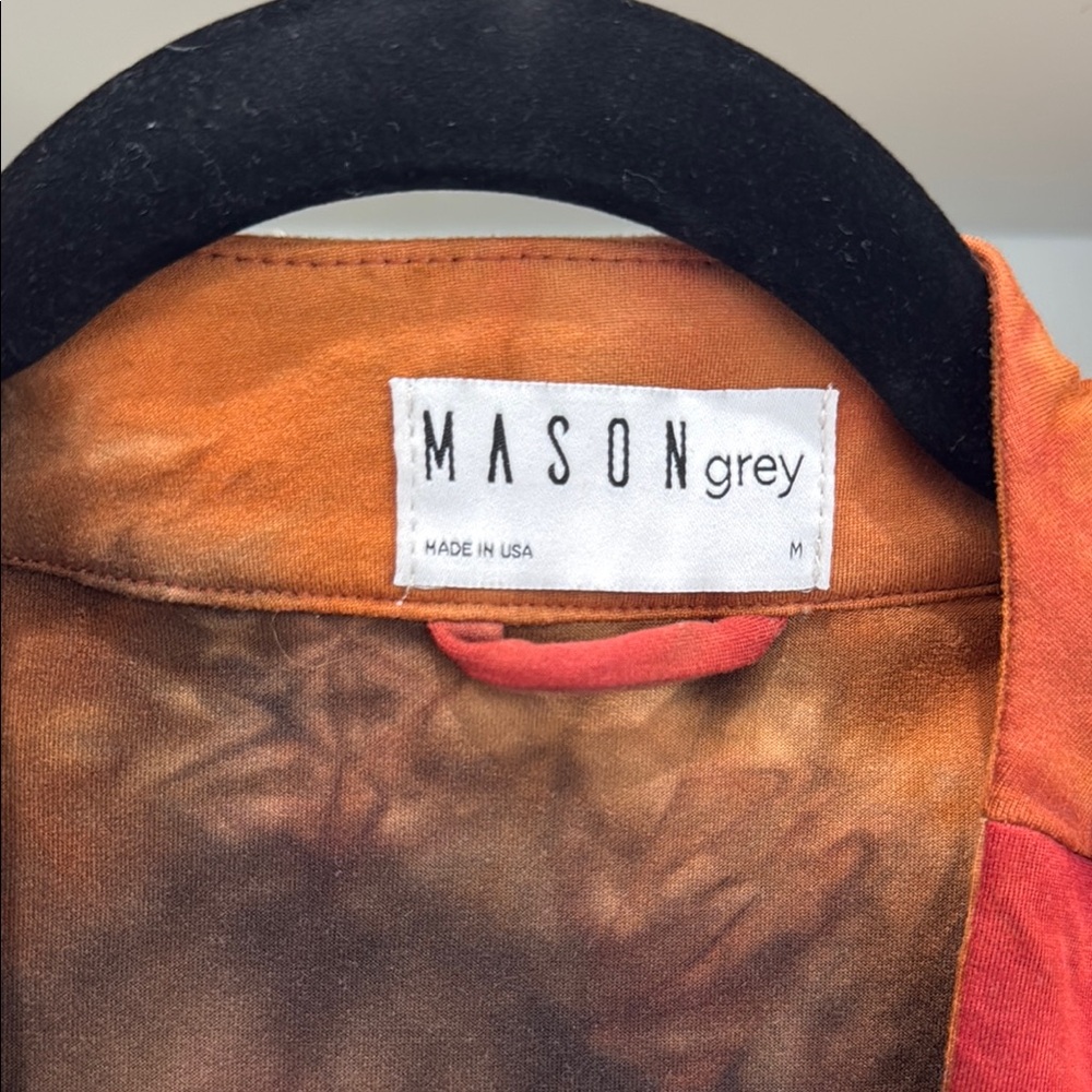 Mason Grey Robe - Red & Brown - Picture 2 of 5